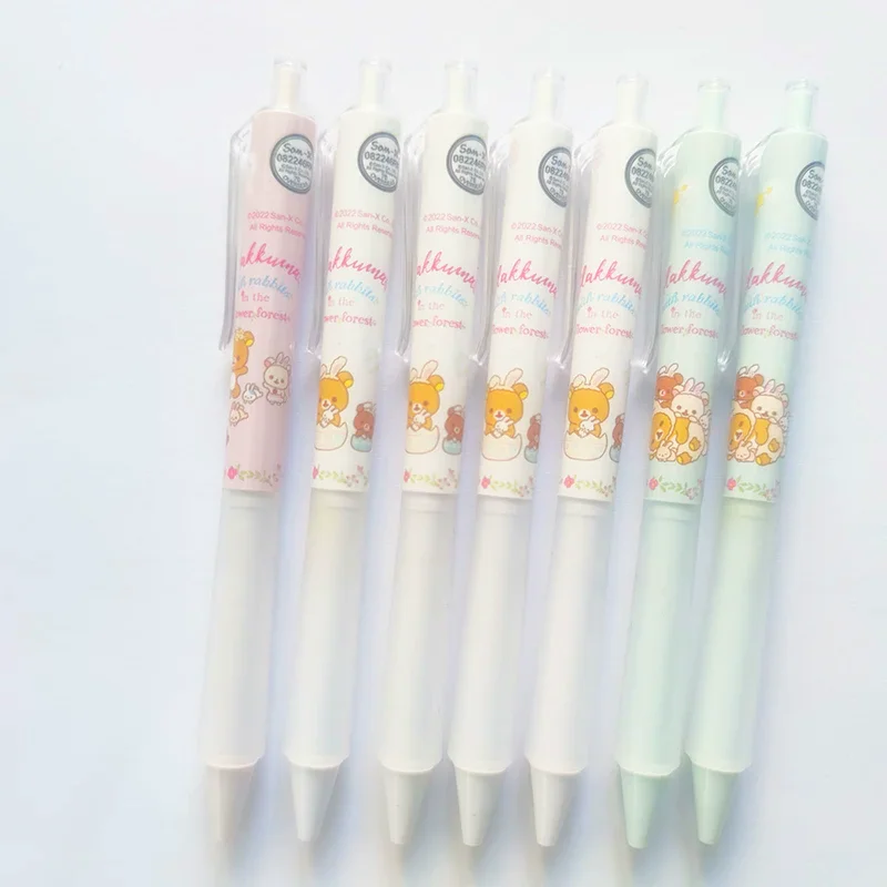 12Pcs AIHAO GP2540 Rilakkuma 프레스드 젤 펜 개폐식 0.5mm 파인 포인트 블랙 펜 저널링 Kawaii