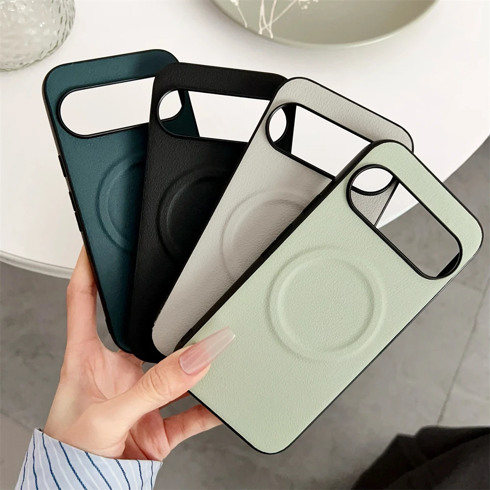 Vegan Leather Ultra Thin Magnetic Shockproof Phone Case