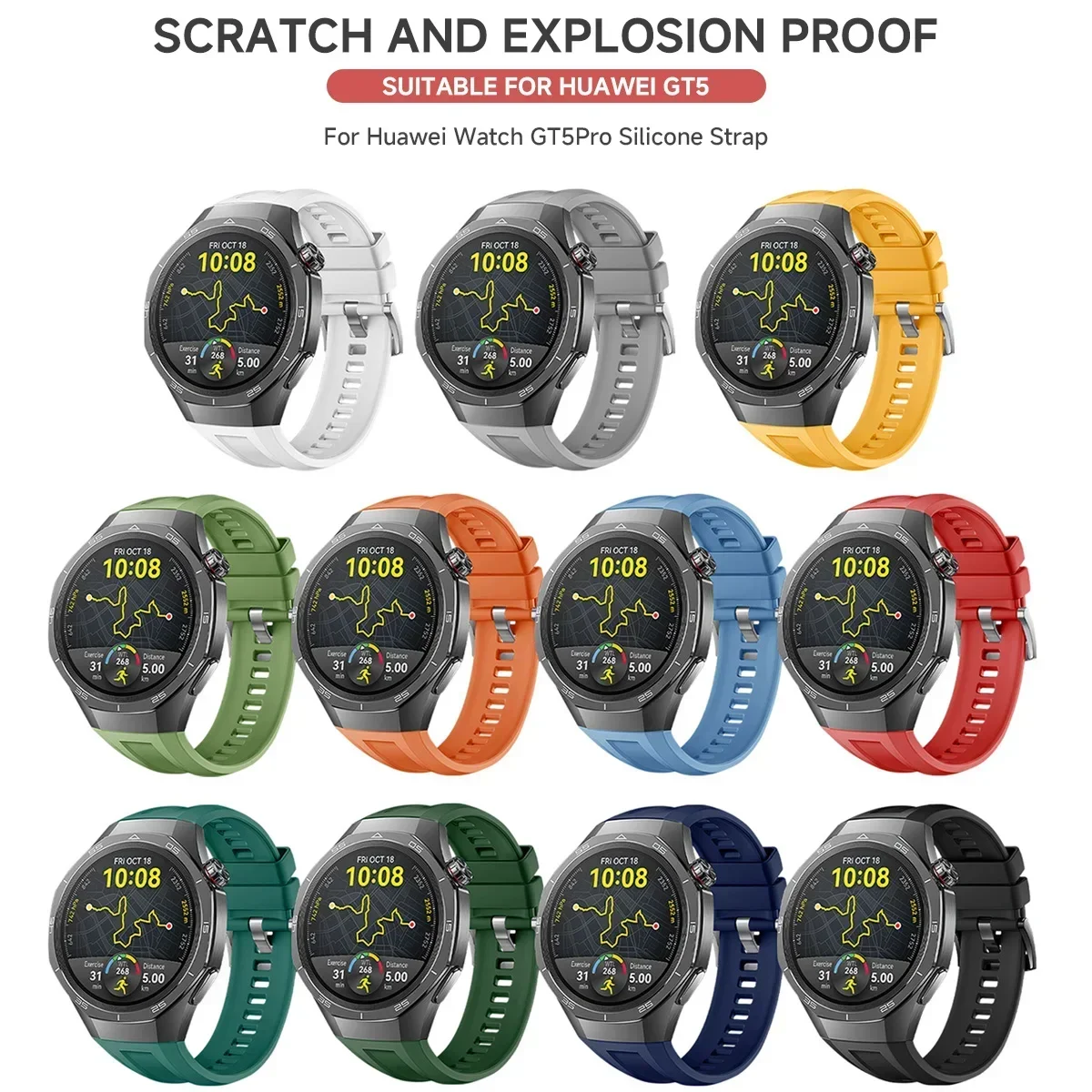 Sport Silicone Watch Band - Replaceable Bracelet Accessory