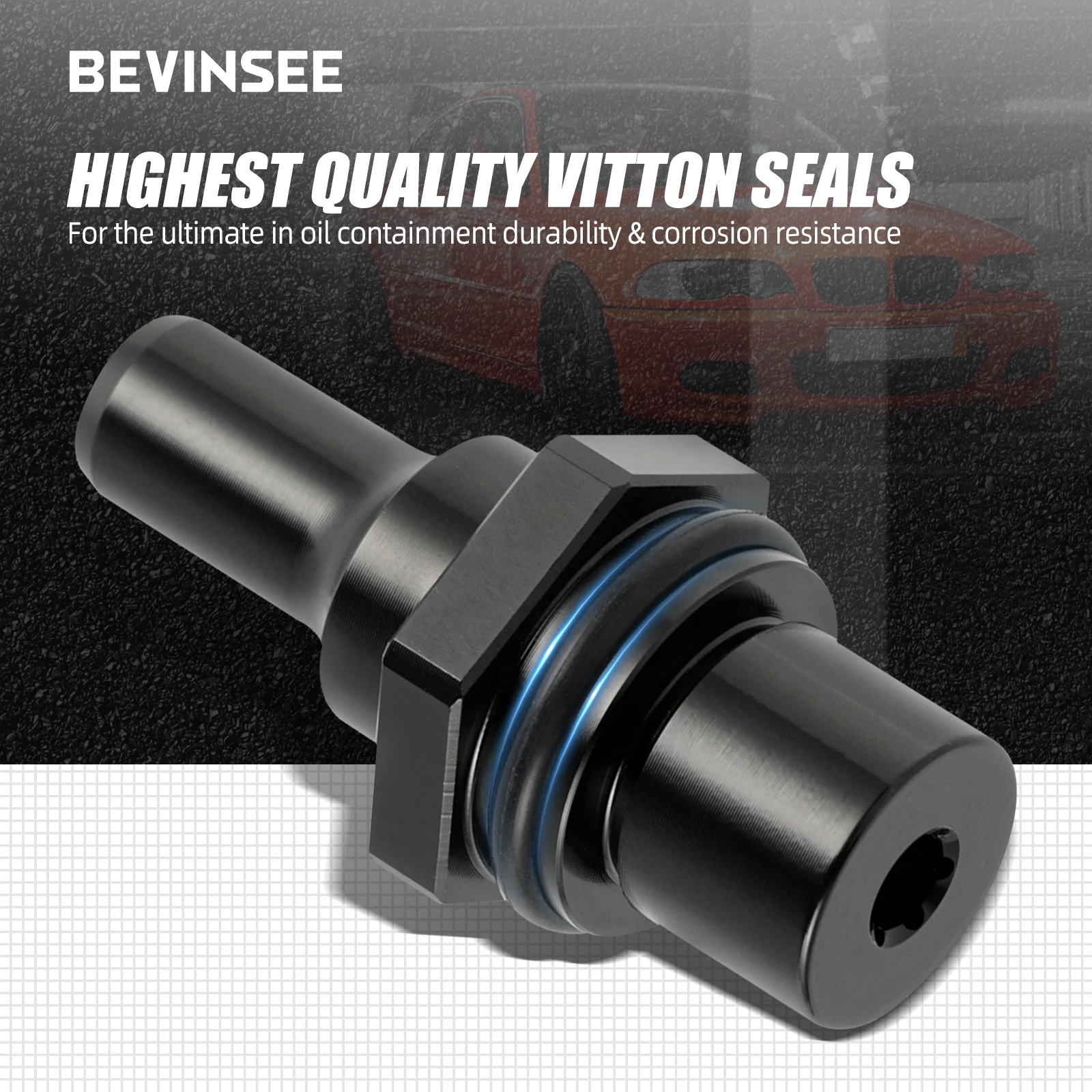 BEVINSEE Aluminum PCV Valve for BMW