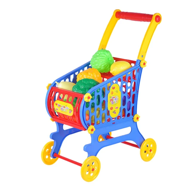 Carrito de compras para niños, carrito de comestibles, juguetes