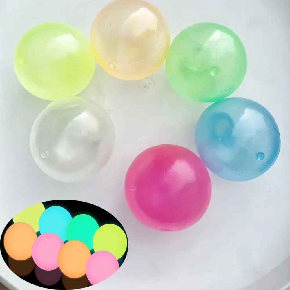 Target Glorbs Balls Glow in The Dark Throw Ball Luminous Sticky Ball Stress Relief Toy Decompression Glowing Sticky