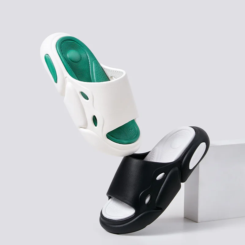 Non-Slip Slippers Women Men EVA Comfortable Cloud Slides Summer Solid Color House Shoes Casual Platform Flip Flops 2