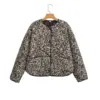 TRAF Leopard Print Jackets for Women Coats Oversized Jackets Woman 2024 Snap Button Overcoat Female Long Sleeve Women's Jacket 2