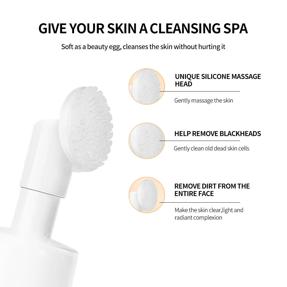 Turmeric Cleansing Mousse Exfoliating Gentle Pore Cleansing Foam Cleanser Oil Control Blackhead Remover Skin Cleansing Mousse 3