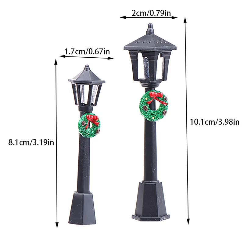 1/12 Dollhouse Mini Street Light Models Dollhouse Christmas Street Lamp Ornament Dolls House Micro Fairy Garden Decoration 6