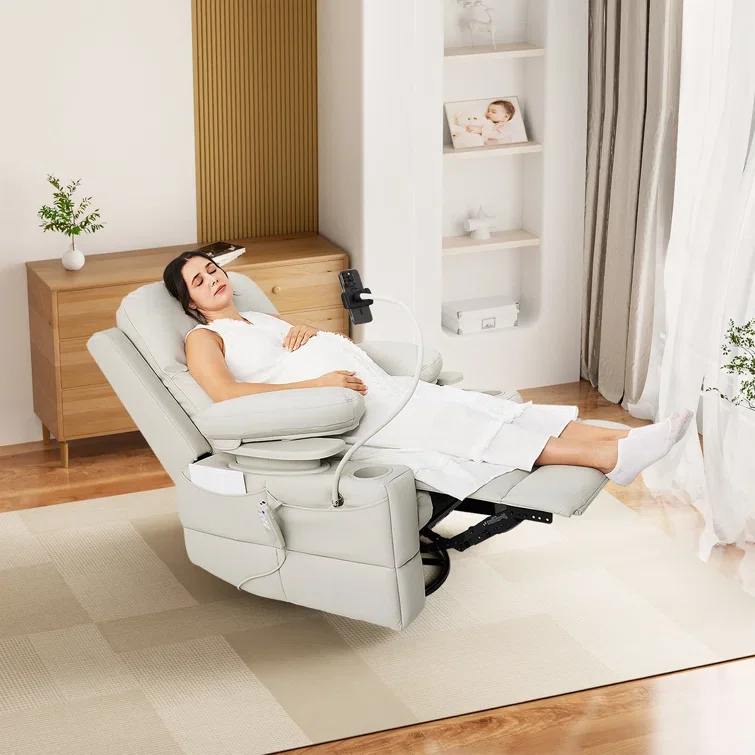 Power Recline Nursing Rocking Chair with USB Port