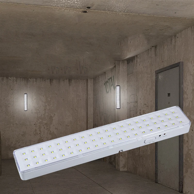 Emergency Evacuation Light 60 LEDs Handheld Fire Lamp Wall Mounted Rechargeable Lighting for Power Failure Use emergency light