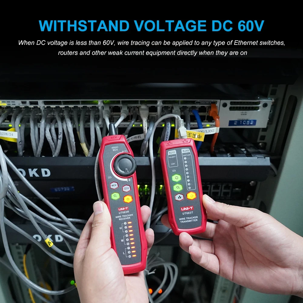 UNI-T UT683kit Wire Tracker Tester Network Line Finder RJ45 RJ11 Cable Tracker Detector Cable Locator Circuit Wire Tracker Kit