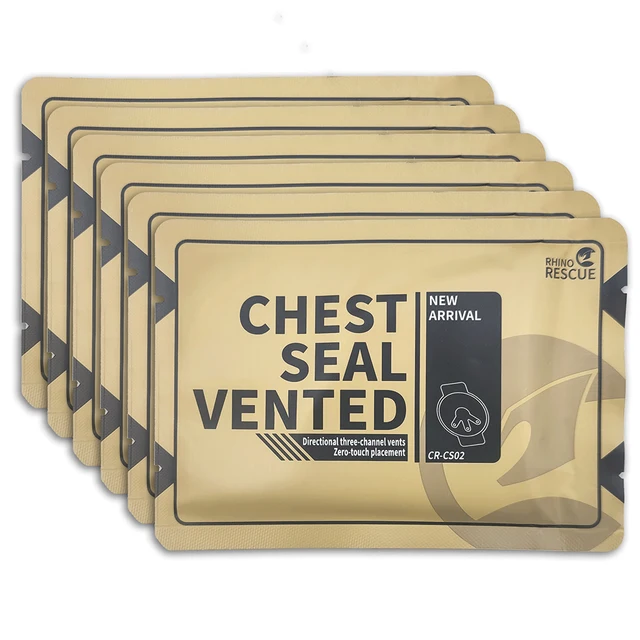 Chest Seal Medical Chest Seal Vented Chest Wound For Open Chest Injury Adhesive Dressing 3 holes 5pcs