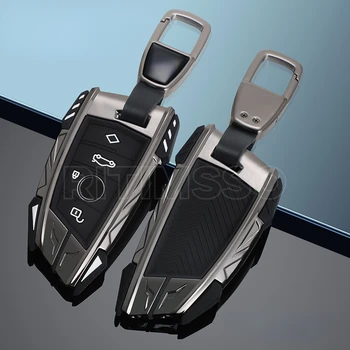 Metallo Auto Chiave A Distanza Della Copertura Della Cassa Borsette Fob Per BMW X1 X3 X5 X6 X7 G20 G30 G05 F15 F16 1 3 5 7 Serie F01 F02 G11 F48 F39 Keyless