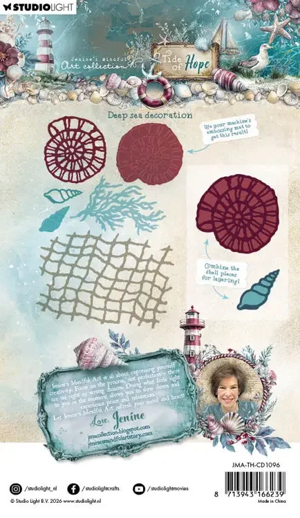 라이트하우스 2026 뉴 씨 쉘 호프 블리스터 금속 커팅 다이 실리콘 스탬프 스크랩북 스텐실 포토 앨범 DIY 종이 엠보싱