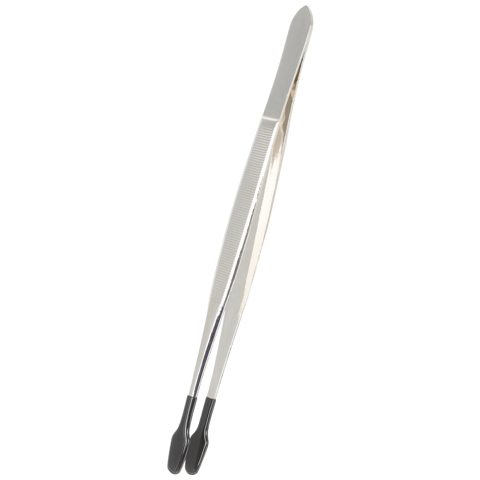 Craft tweezers crafts rubber flat coated stainless steel clip long jewelry coin tongs precision tweezers craft laboratory tool
