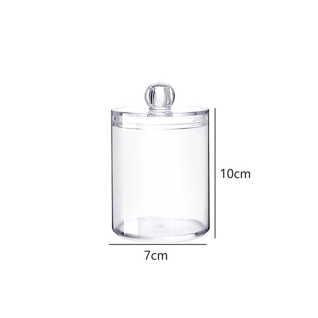 Organizer Cotton Swab Storage Box Organizador Acrylic Cotton Pad Storage Box Cosmetic Plastic Box Bathroom Bedroom