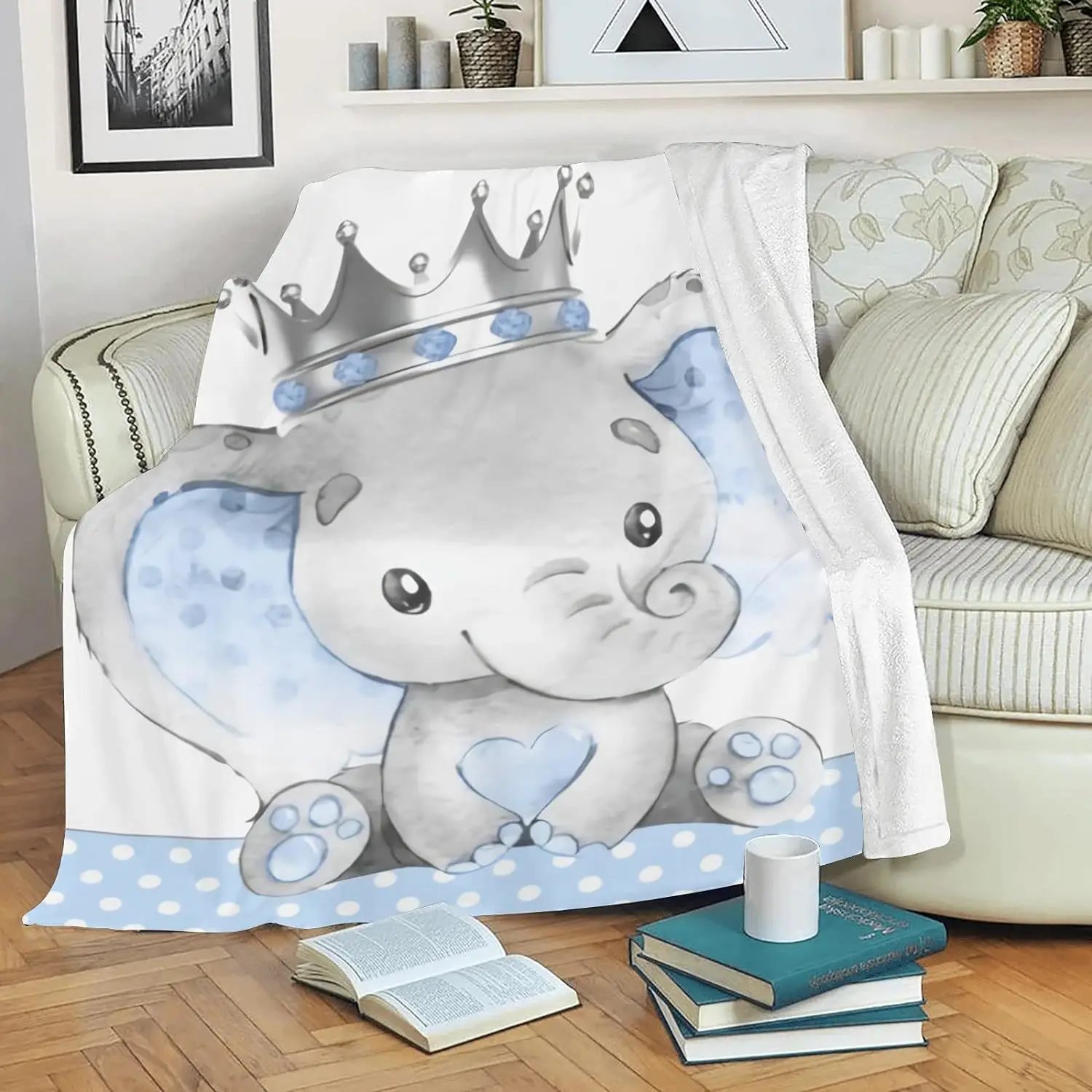Plush and Flange Personalized Blanket Girl Name Customized Boy Gift Super Newborn Blanket Air Conditioning Blanket 2