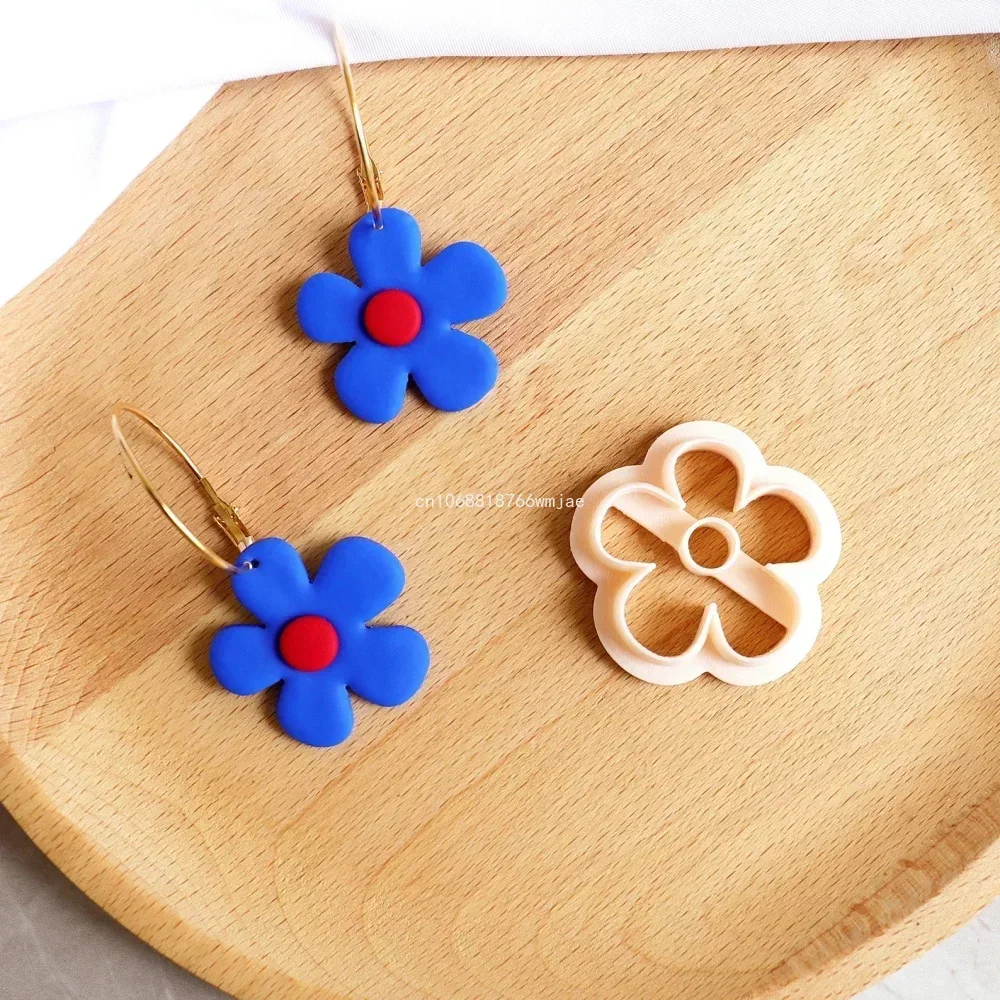 Daisy Sunflower Shape Polymer Clay Cutters Flowers Floral Pattern Clay Earring Embossing Molds DIY Jewelry Pendant Making Tool