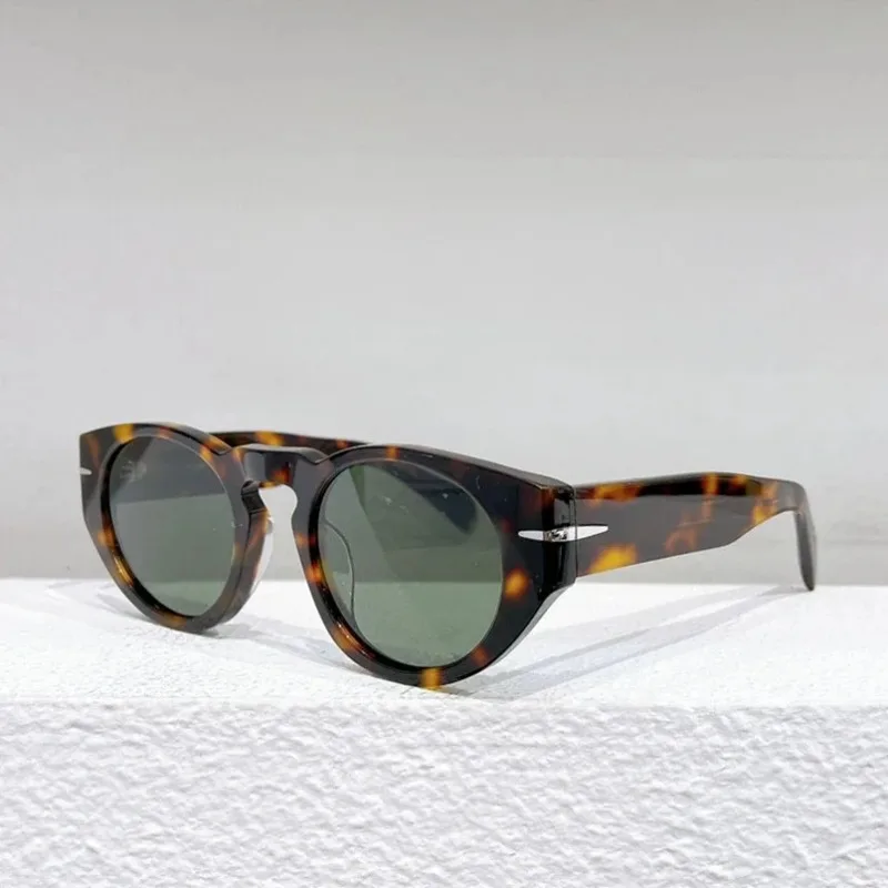 

2024 New Fashion Sunglasses for Men Luxury Brand Oval Design UV400 Outdoor Handmade Vintage Acetate Fiber Women's Sunglasses