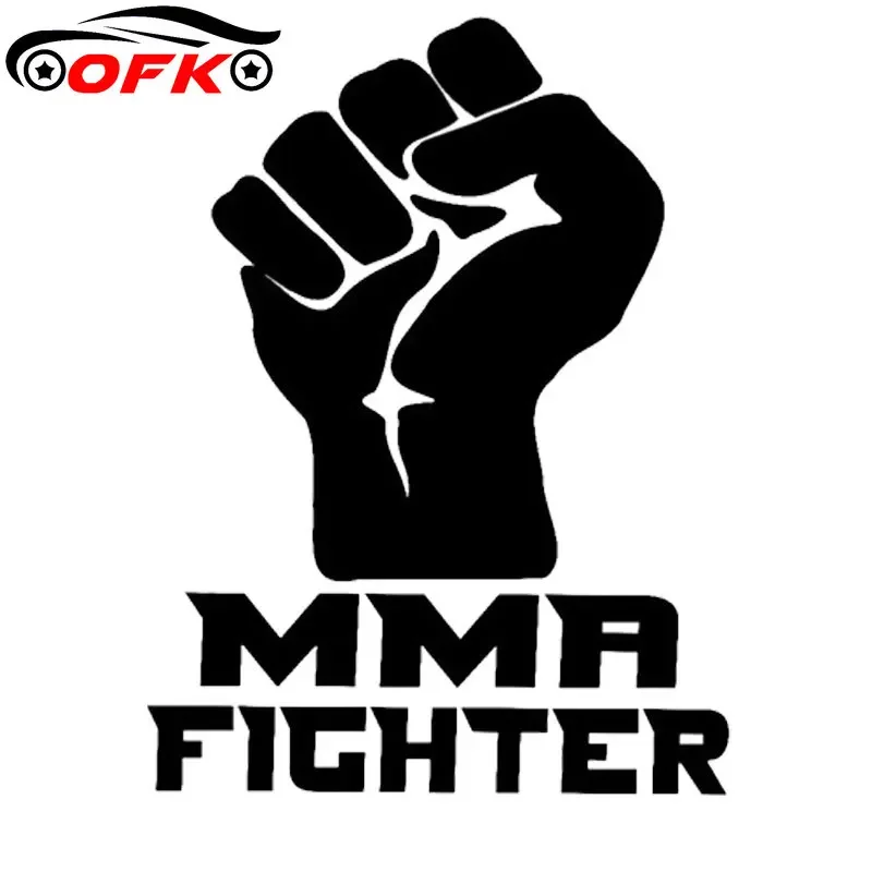 

Наклейка на окно MMA Fighter, Стайлинг автомобиля, наклейка в виде кулака, аксессуары, 13,5 см * 10 см