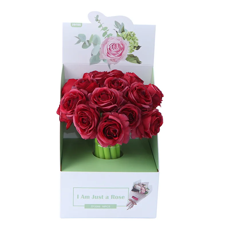 

16 pcs/lot Creative Red Rose Flower Gel Pen Cute 0.5mm Black Ink Pens Stationery Office School Writing Supplies