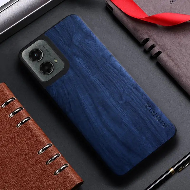 Bamboo Wood Pattern Leather Back Case