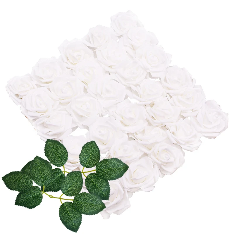 Artificial PE Foam Rose Flowers Bride Bouquet For Wedding Party Decorative Scrapbooking DIY 10/20/30 Heads 8CM artificial plants,artificial flowers,artificial rose,artificial flower bouquet,artificial flower