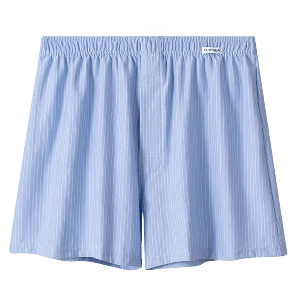 

Men Sexy Striped Boxer Briefs Loose Comfortable Shorts Breathable Underpants Pajamas Bottoms Casual Underwear Soft Homewear