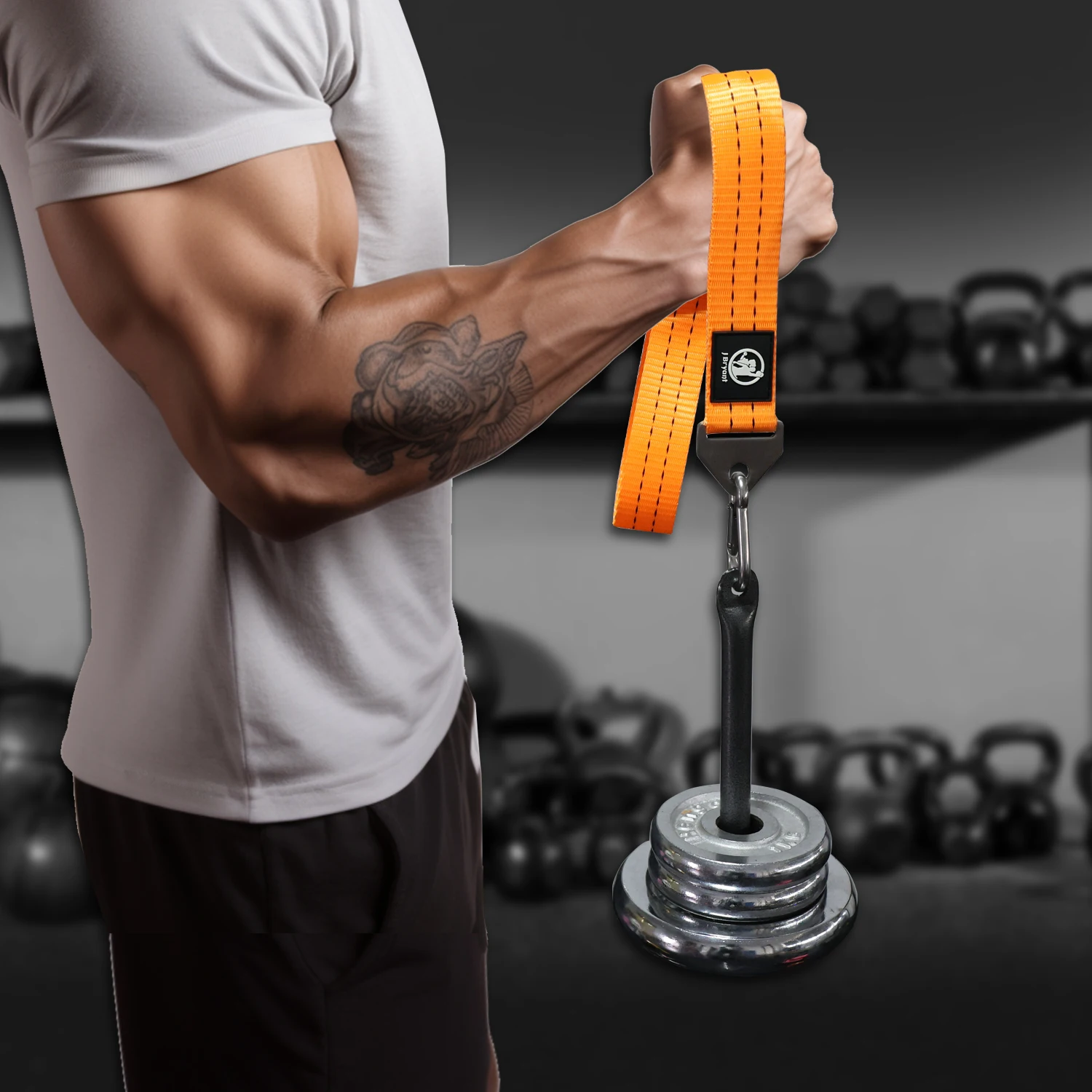 Arm Wrestling Training Strap Belt Hand Grip Arm Finger Forearm Exerciser Strengthener for Cable Machine