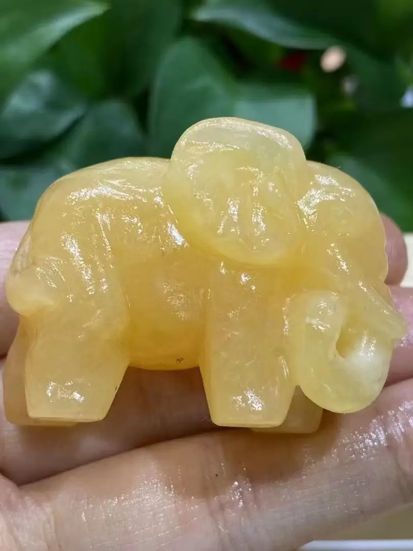 Estátua de elefante de 4cm, cristal natural, cura, aventurina verde, quartzo, estátua animal, artesanato, decoração de casa, presente de natal