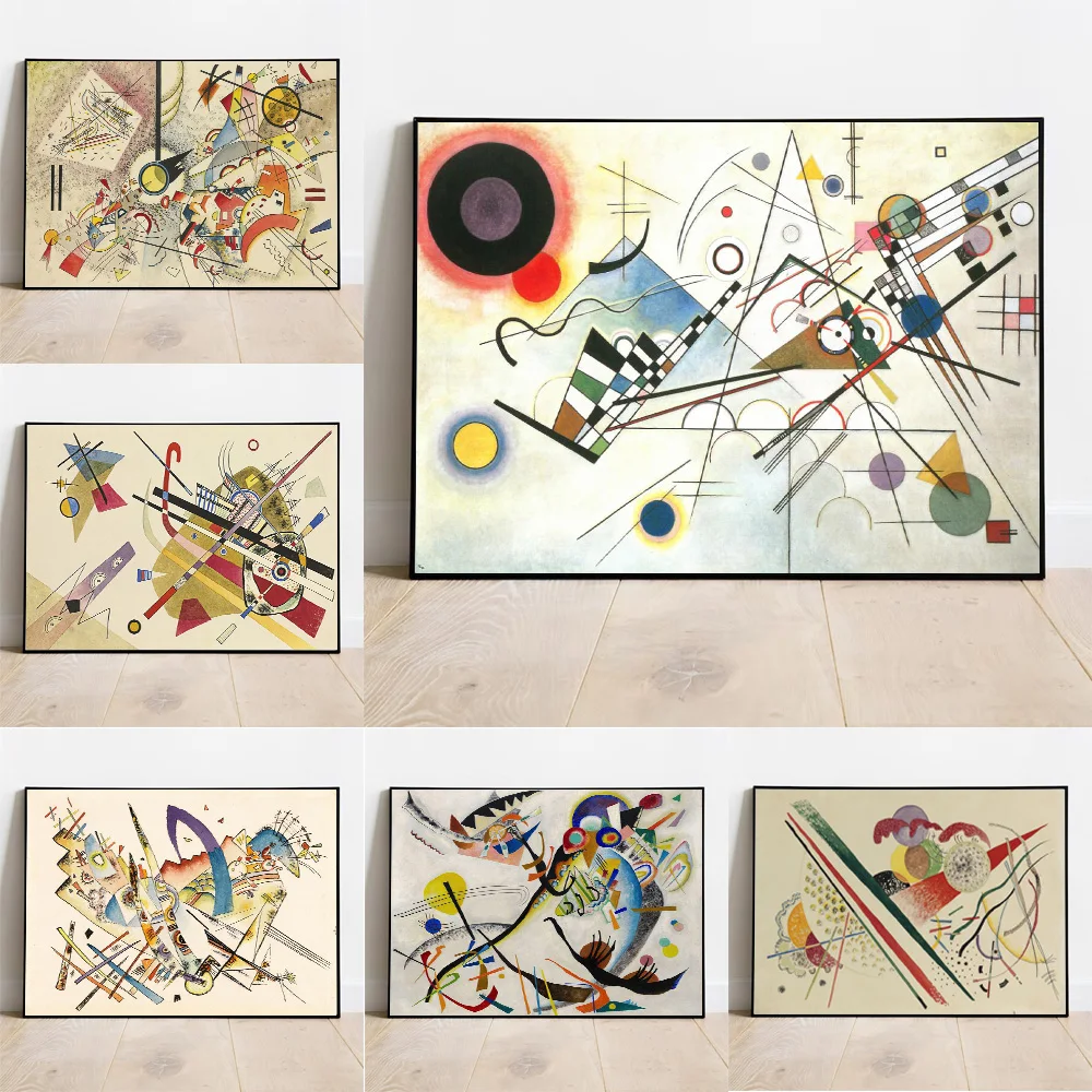 

Wassily Kandinsky Abstract Line Fine Art Canvas Prints Geometry Artwork Painting On Wall Decor Poster Pictures For Living room