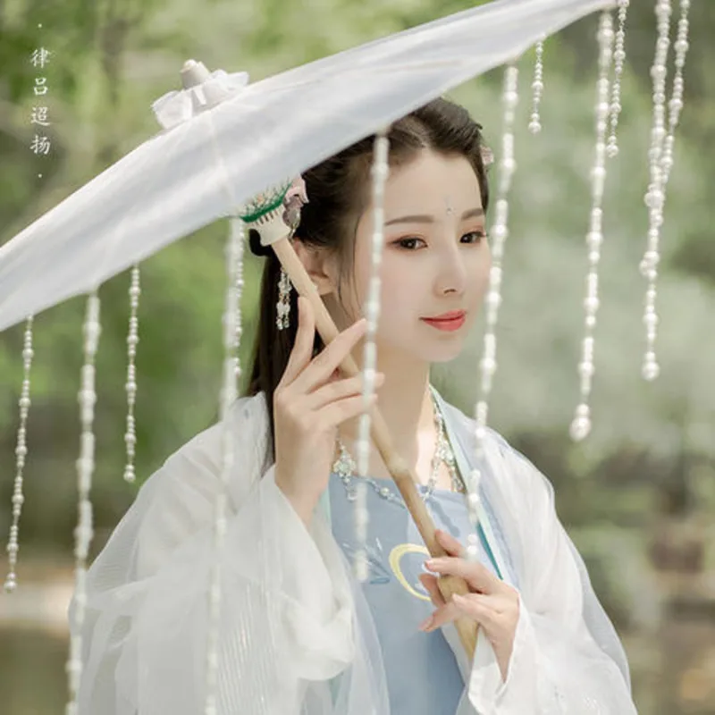 Chinese Silk Umbrella Anime Women Photography CosPLAY Prop Antique Tassels Umbrella Transparent Japan Parasol PAPER UMBRELLA