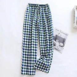 Men’s Casual Loose Plaid Pyjama Pants Cotton Flannel Leisure Lounge Bottoms Trousers Soft Sleep Comfortable Pajamas Loungewear