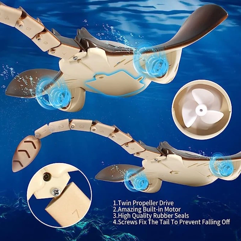 Wireless Boat RCDevilfish Underwater Toy for Lake Pool Teens Boy Water Play Toy 5