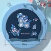 Women's Silicone Swimming Hats Waterproof Printed Swimming Caps Oversized and Comfortable Ear Protection Swim Caps for Long Hair 4
