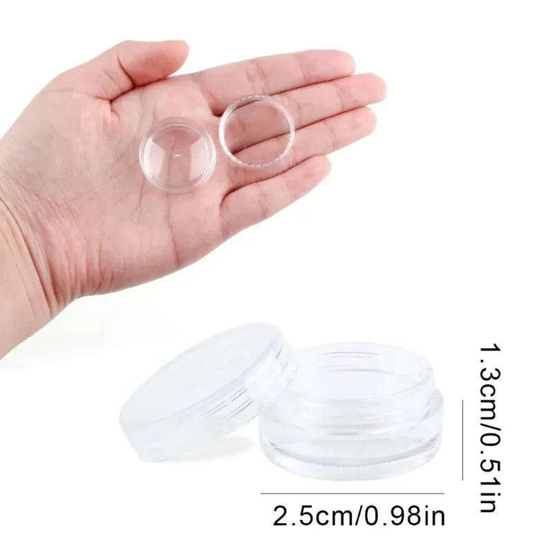 10/20/30/50pcs Refillable Empty Plastic Bottle Make Up Cream Jar Small Round Cosmetic Container Jars Portable Makeup Organizers makeup organizer makeup storage box cosmetic storage box