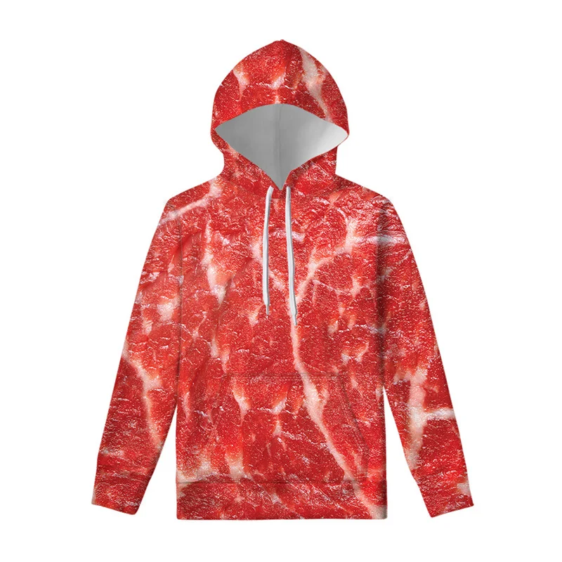 

Red Meat Beef 3D Printed Hoodie For Men Women Fashion Harajuku Pullover Swearshirts Streetwear Casual Personality Hoody Clothing