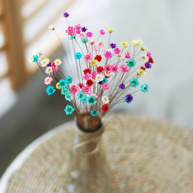 30Pcs Dried Flower Mini Daisies Floral Bouquet Wedding DIY Decor Party Sale  2021
