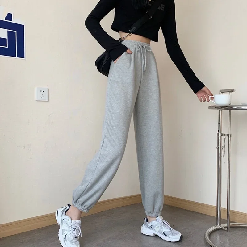 조거 스포츠 힙합 러닝 팬츠, 드로스트링 여성, 소녀 스웻팬츠, 편안한 오버사이즈 여성 스트리트웨어 바지, 신제품