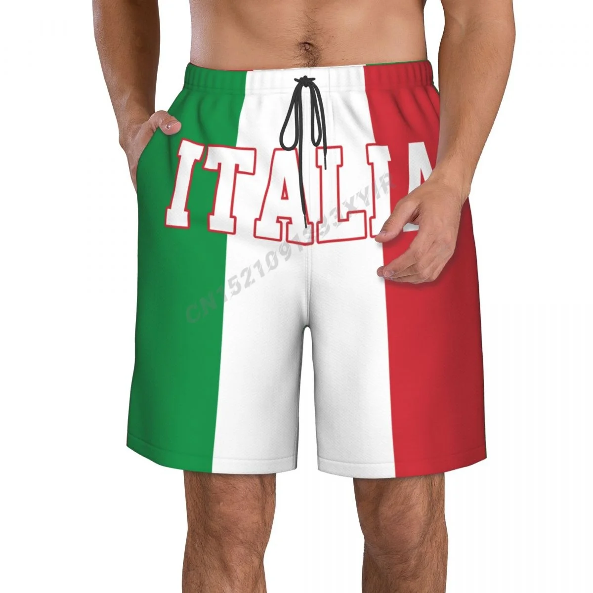 Summer Men\'s Italian National Italy Flag Italia Fans (1) Beach Pants Shorts Surfing M-2XL Polyester Swimwear Running