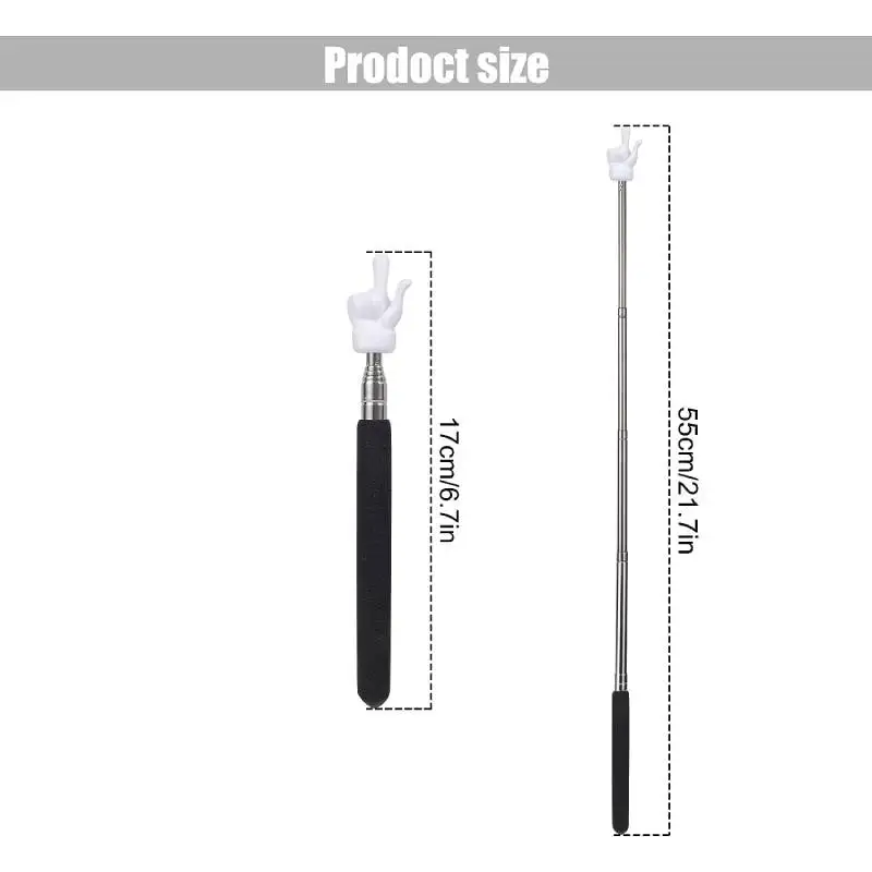 Telescopic Teacher Pointer Stick Extendable Hand Pointer Finger Stick Presenter for Student Classroom Bluetooth Earbuds Wireless Earphones Wireless Headphones