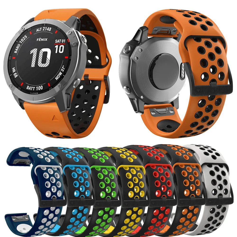 

For Garmin Fenix 6 6X Pro 5X 5 Plus 3HR Fenix 7X 7 Forerunner 935 945 Strap Silicone Strap 22mm26mm Quick Release Strap Bracelet