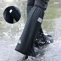 Waterproof Rain Boot Shoe Cover Outdoor High Tube Shoe Covers Shoes Dust Covers for Motorcycle Bike Rain Cover Adult Unisex 2
