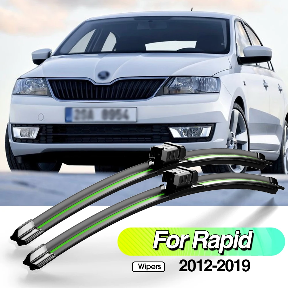 

For Skoda Rapid NH1 NH2 NH3 2012-2019 2pcs Front Windshield Wiper Blades Windscreen Window Accessories 2013 2014 2016 2017 2018