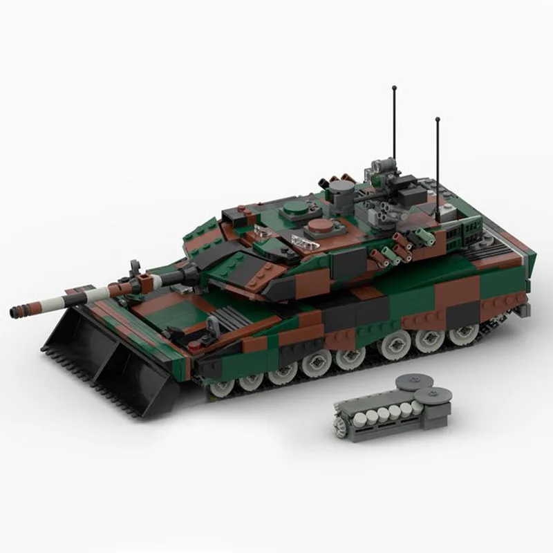 

1244PCS WW2 Military MOC 1:34 Scale Leopard 2 A7 Main Battle Tank Model creative ideas high-tech ChildToyGift Armored Car Blocks