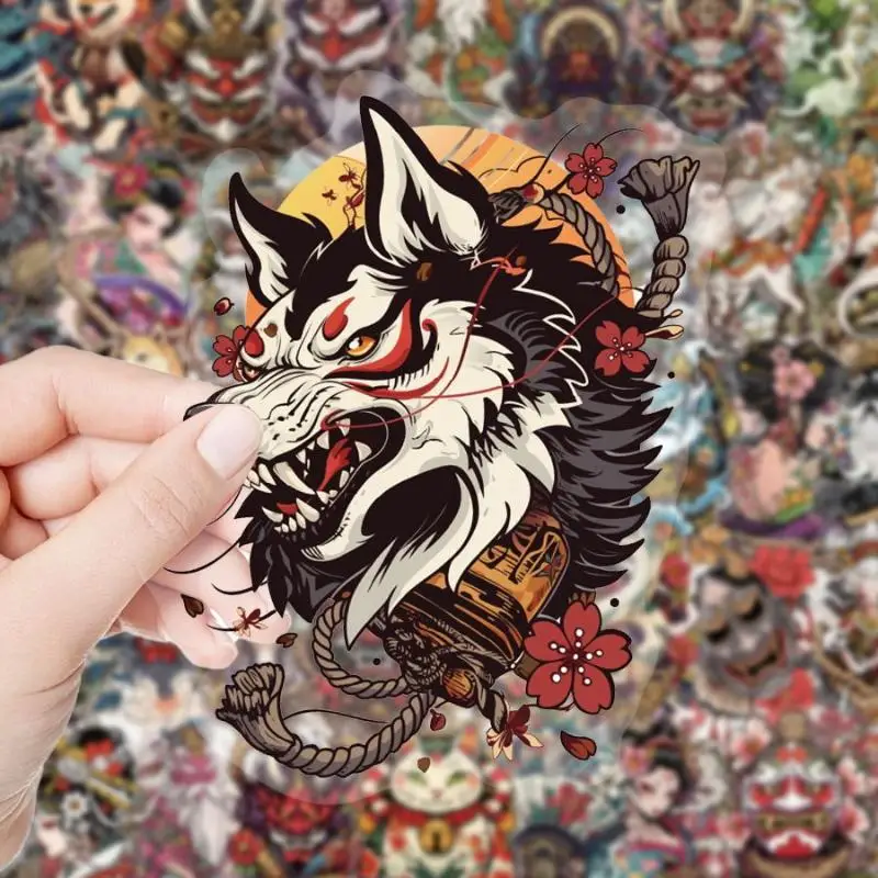 50 adet Vintage çıkartmalar japon tarzı sanat çıkartmaları çıkarılabilir geçici dövmeler etiket cilt için dizüstü su şişesi buzdolabı dekor