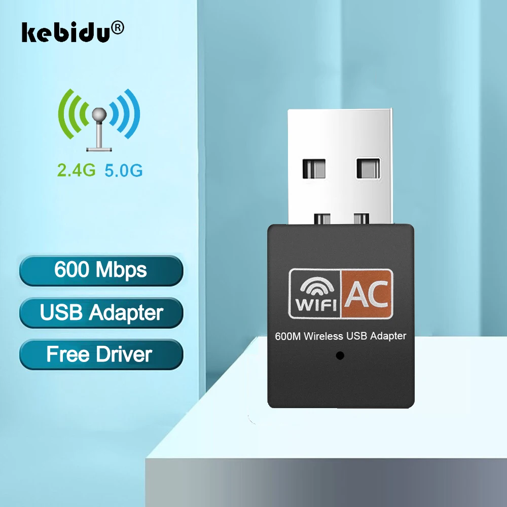

USB Wi-Fi адаптер, 600 Мбит/с, 2,4 ГГц, 5 ГГц
