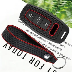 Premium Silicone Smart Key Cover for Enhanced Auto Styling and Protection (With Keychain)