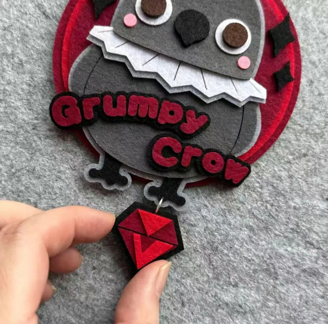 Love and Deepspace Sylus Crow Non-woven Keychain DIY Cartoon Cosplay Bagback Keyring Originality Key Pendant Adorn Xmas Gift
