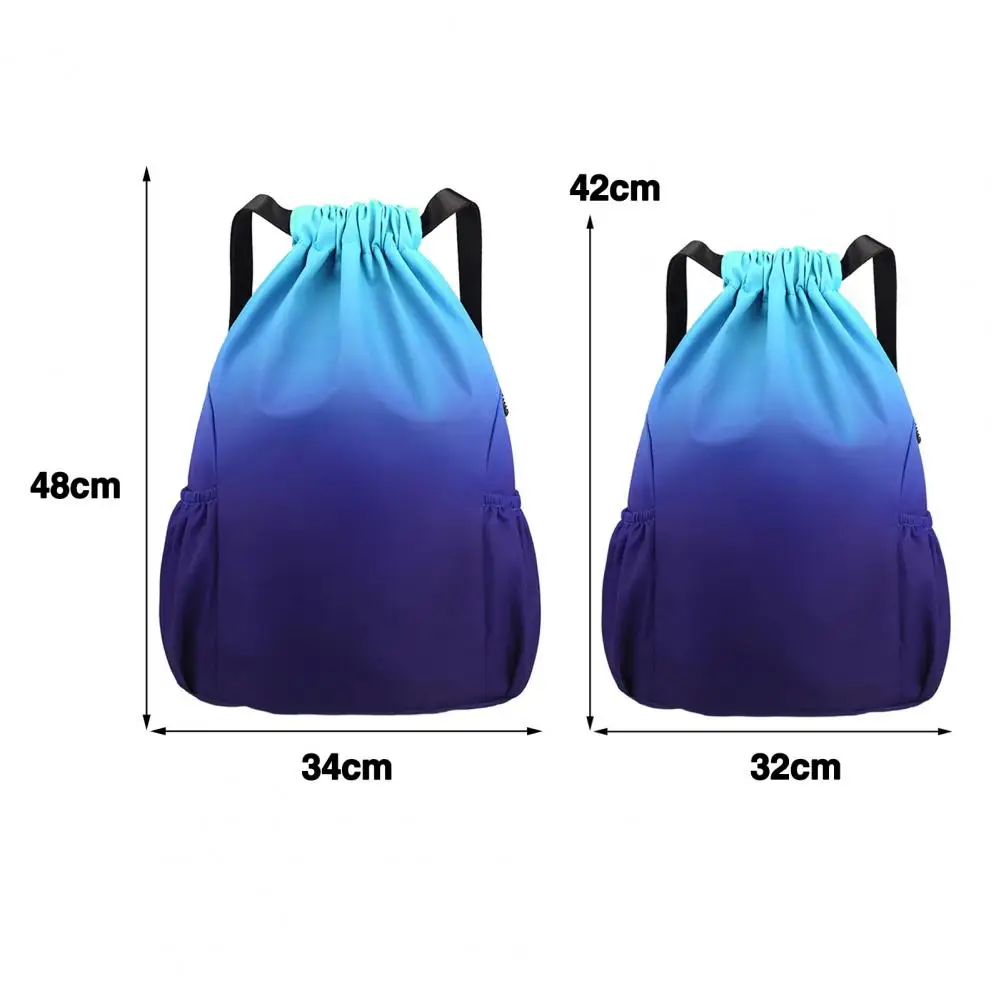 Sports Backpack Gradient Color Drawstring Design Large Capacity Travel Bag for Gym Yoga Fitness Outdoor Activities 6