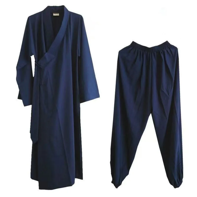 Chinese Traditional Monk Cloth Traditional Tang Zen Robe Men Taoist Clothes