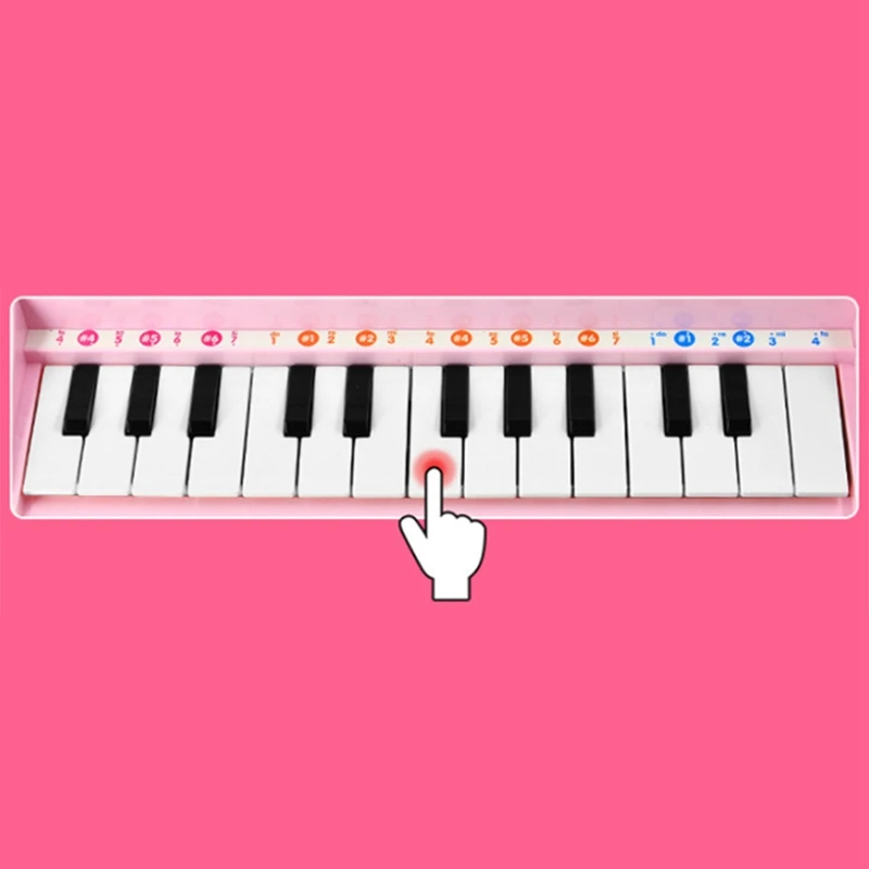 Pink 24 Keys Keyboard Elektronik Organ Piano Mainan Anak Alat ...